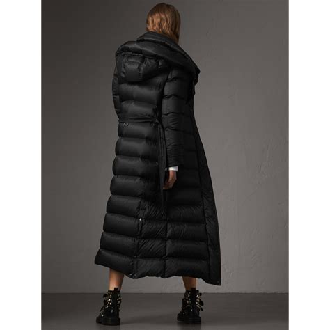 burberry down long coat